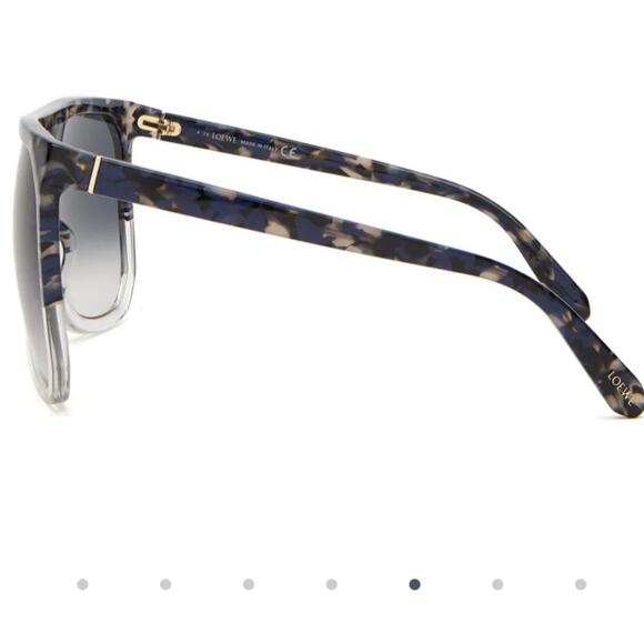 Loewe Oversized‎ Shield Sunglasses Black Tortoise Frames New Retro Visor main image 6